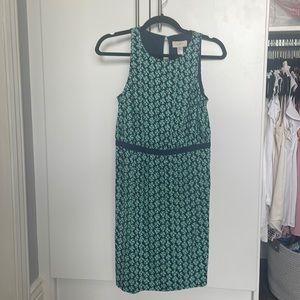 Loft soft petite dress with tags on never been worn empire waist blue and teal